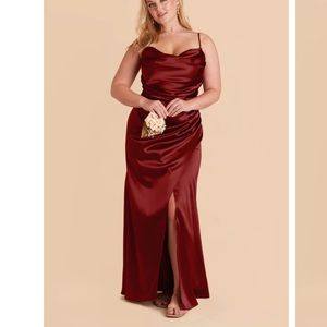 Birdy Grey Lydia Satin Dress in Cabernet